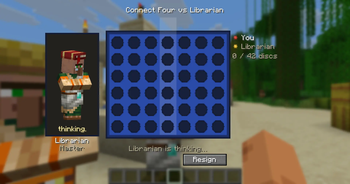 A Master villager thinking… it has solved this