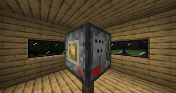 Redstone lantern (lit, from the front)