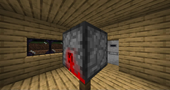 Redstone lantern (lit, from the back)