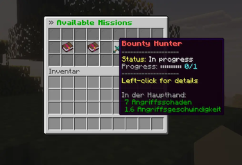 The mission menu