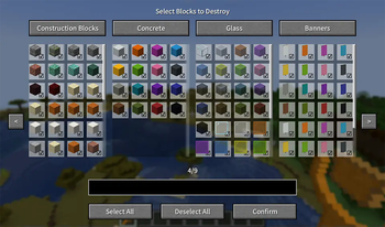 Block Selection Interface
