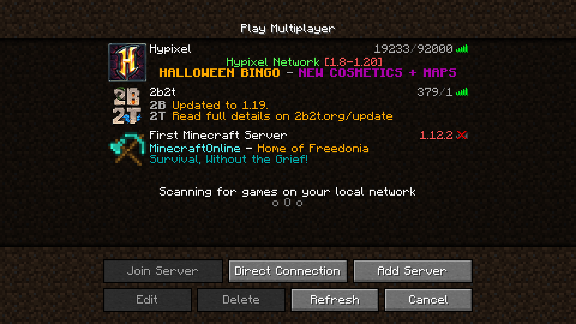 With this modpack you can play on any vanilla servers