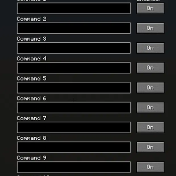 The GUI for adding the commands