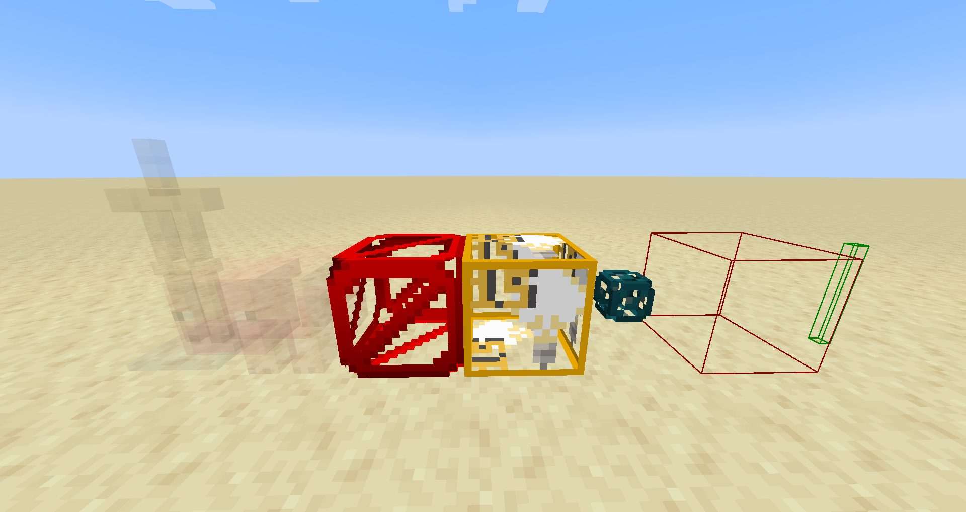 Invisible Blocks and Entities, aswell as Marker and Interaction Entities are visible