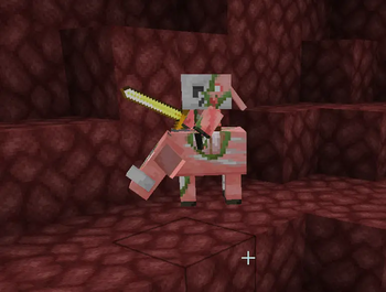 Zombified Piglin on a Zoglin - Rare baby variants