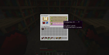 Ruby Chestplate Enchant (With Bookshelves)