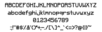 The ASCII characters