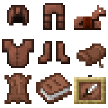 Brown Palette Items