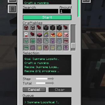 Real-time autocrafting using the QIO system.