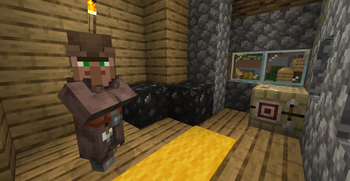 The fletcher is happy to have a place to store flint