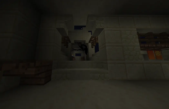 end of the hallway.