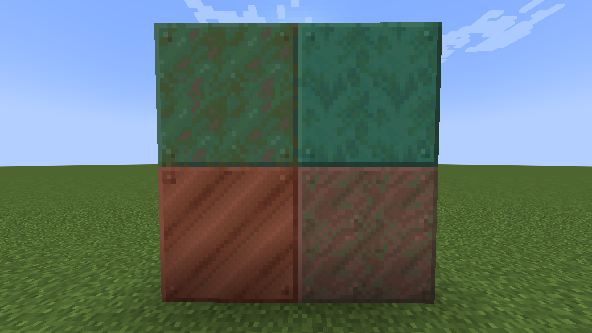 Blocks of copper (all oxidation stages)