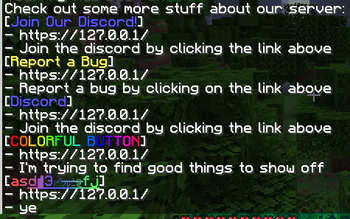 Customizable chat layout of the configured links