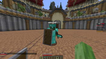 you can hit, but hes blocking