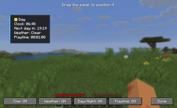 The forcasted settings UI