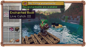 The Live Catch enchantment: Catch loot-filled mobs!