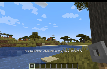 Click your friends in Minecraft!