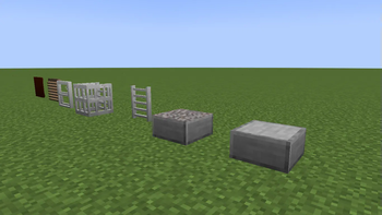 Slabs, windows, ladders, stores