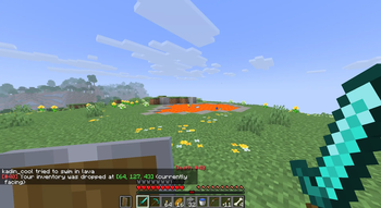 after respawn, facing death