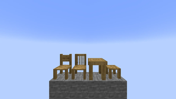 Stripped Oak Furniture Set