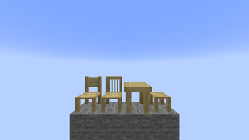 Stripped Birch Furniture Set