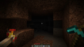 Cave with a torch