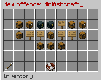New Offence Menu
