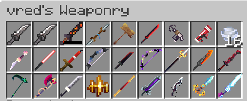 Every weapon for the first version!