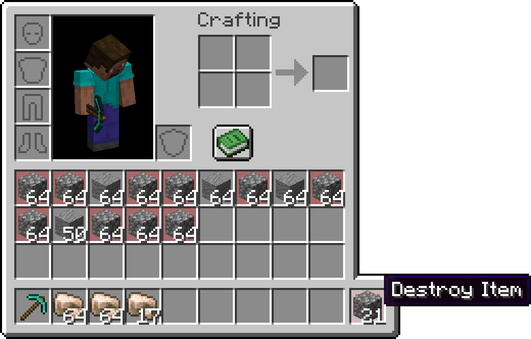 Shift + Hover on the trash bin slot
