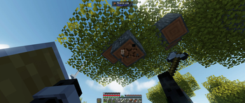 Chopping down a tree