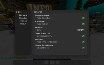 Lovely Hud where you can change some simple settings