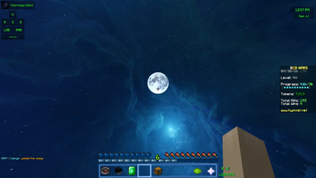The moon/sky