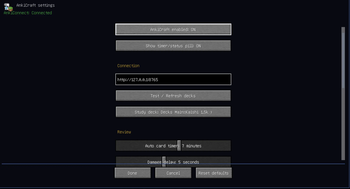 Settings Menu