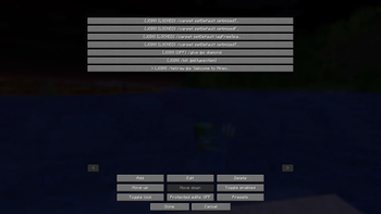 Settings menu