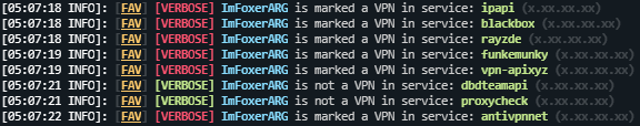 Verbose with a VPN.