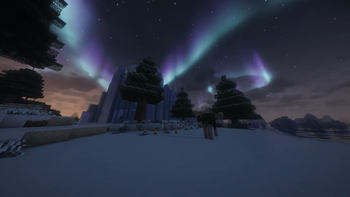 Beautiful aurora borealis.
