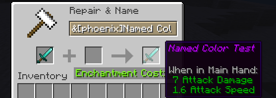 Showing off of a named code.