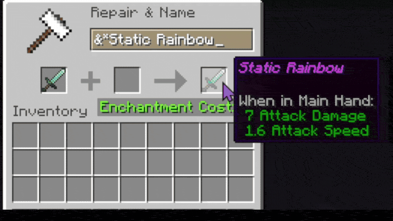 Static rainbow gif.