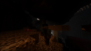 Walker in a Mushroom cave