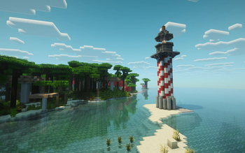 A Lighthouse  on the coast