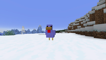 A blue chicken