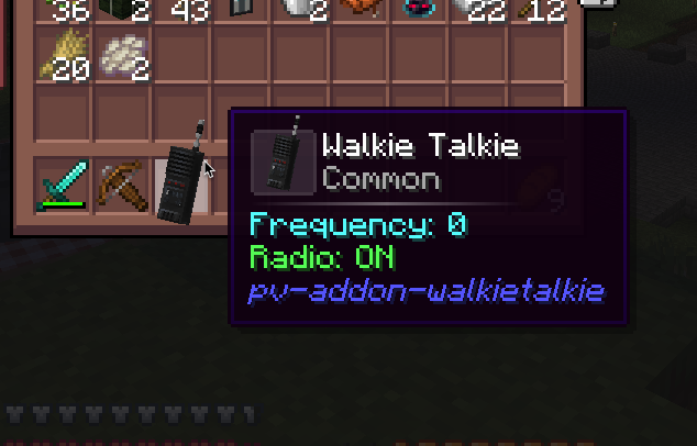 Walkie-Talkie in inventory