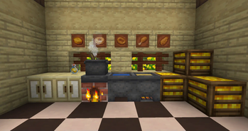 A kitchen showcasing the items of Frycook's Delight