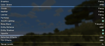 Max settings
