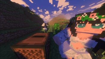 anime bride in camera