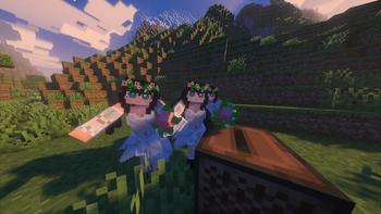 Anime bride dancing