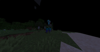 Battle with zombies at night in the restricted area