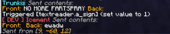 NO MORE FART SPRAY as a sign context.