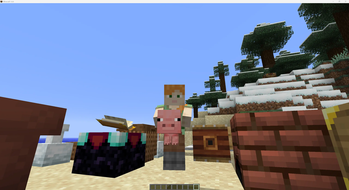 Carrying a baby-pig