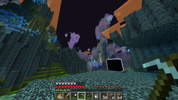 Portal exit in a random dimension
